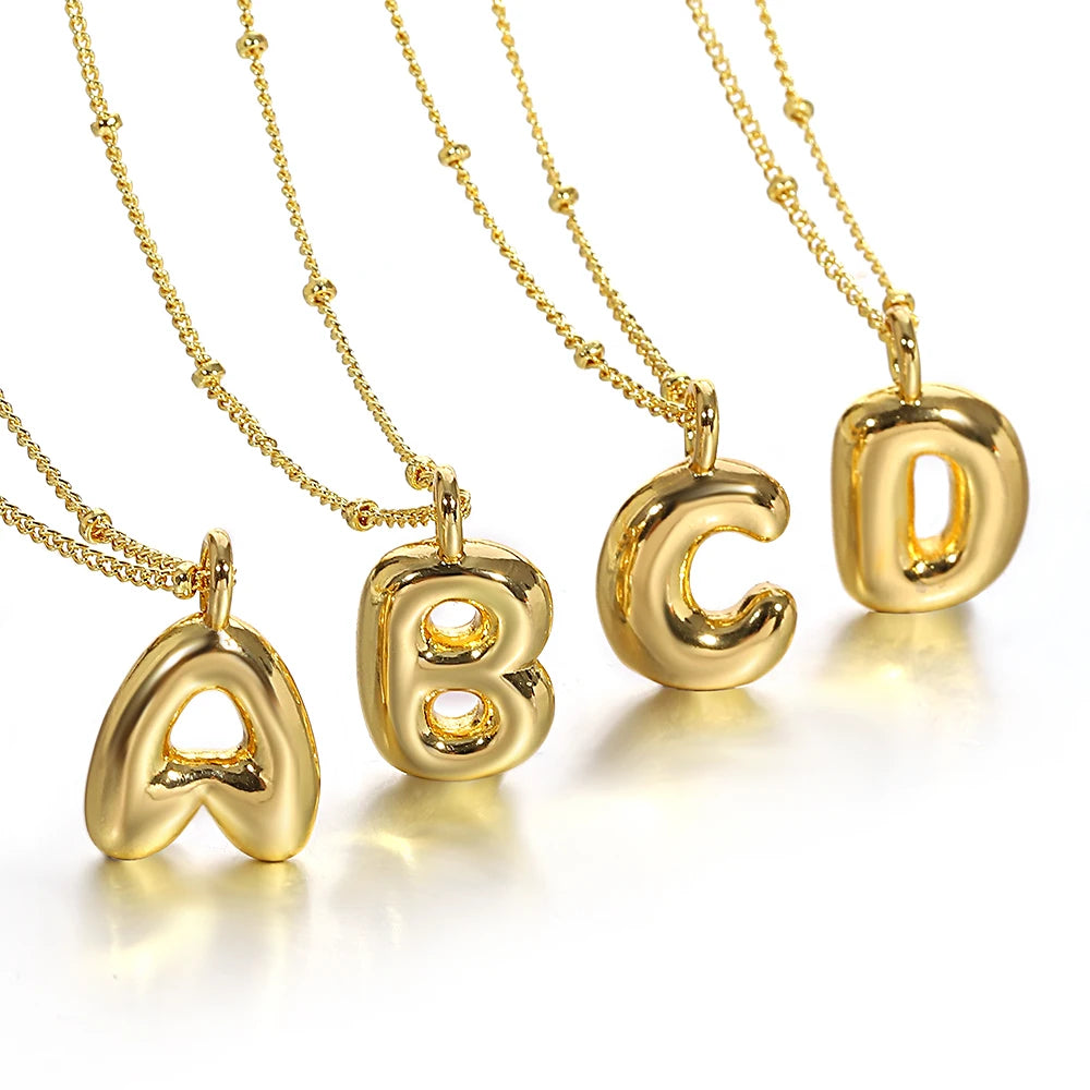 Bubble Initial Necklace