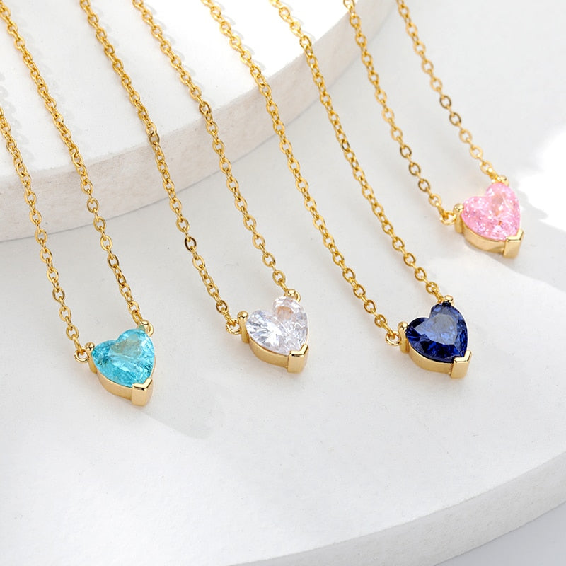 Zircon Heart Necklace