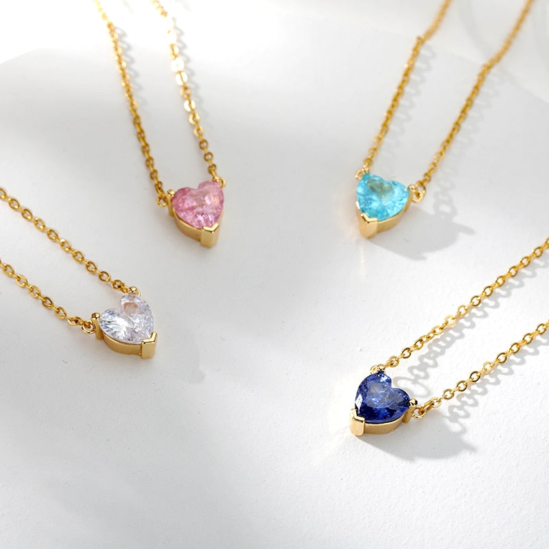 Zircon Heart Necklace