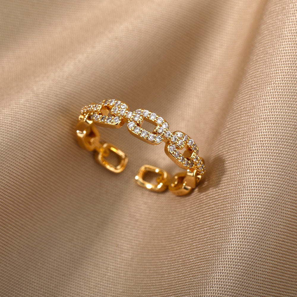 Zircon Chain Ring