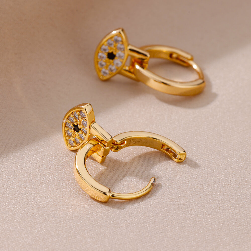 Zircon Nazar Earrings