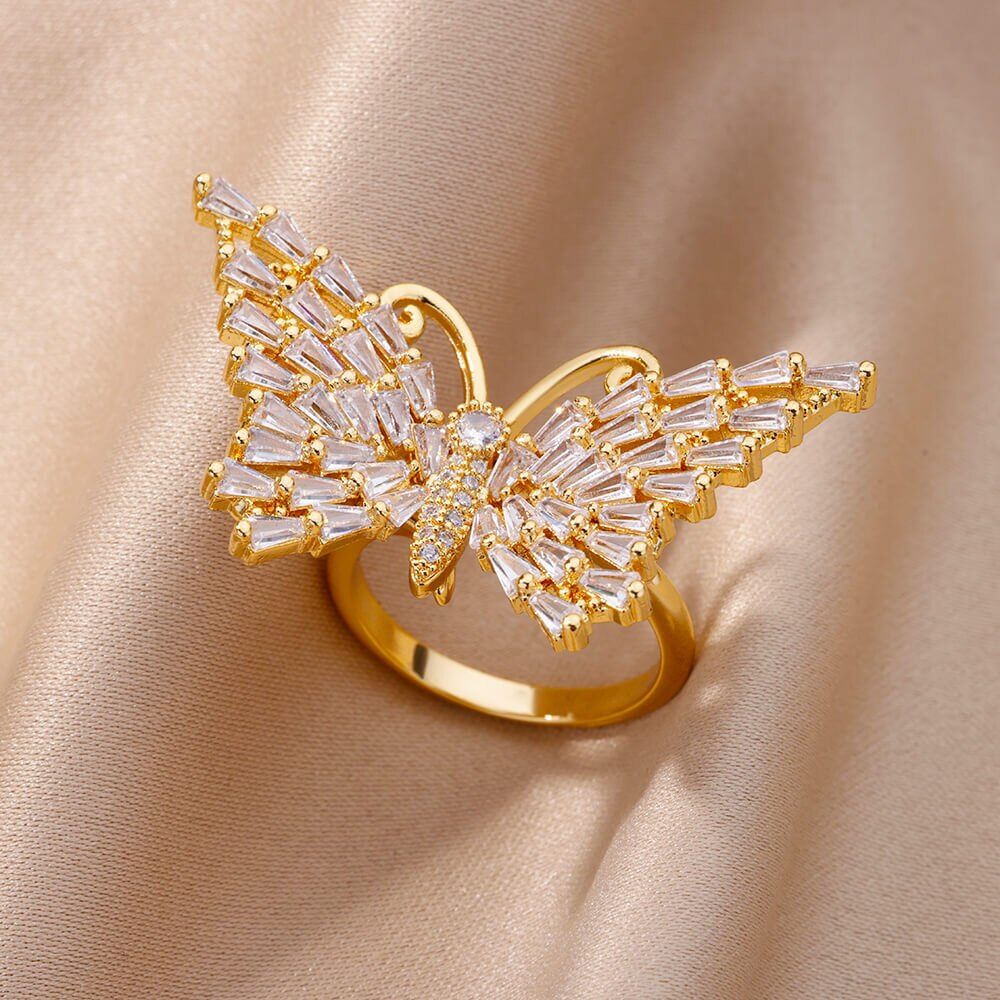 Zircon Butterfly Ring