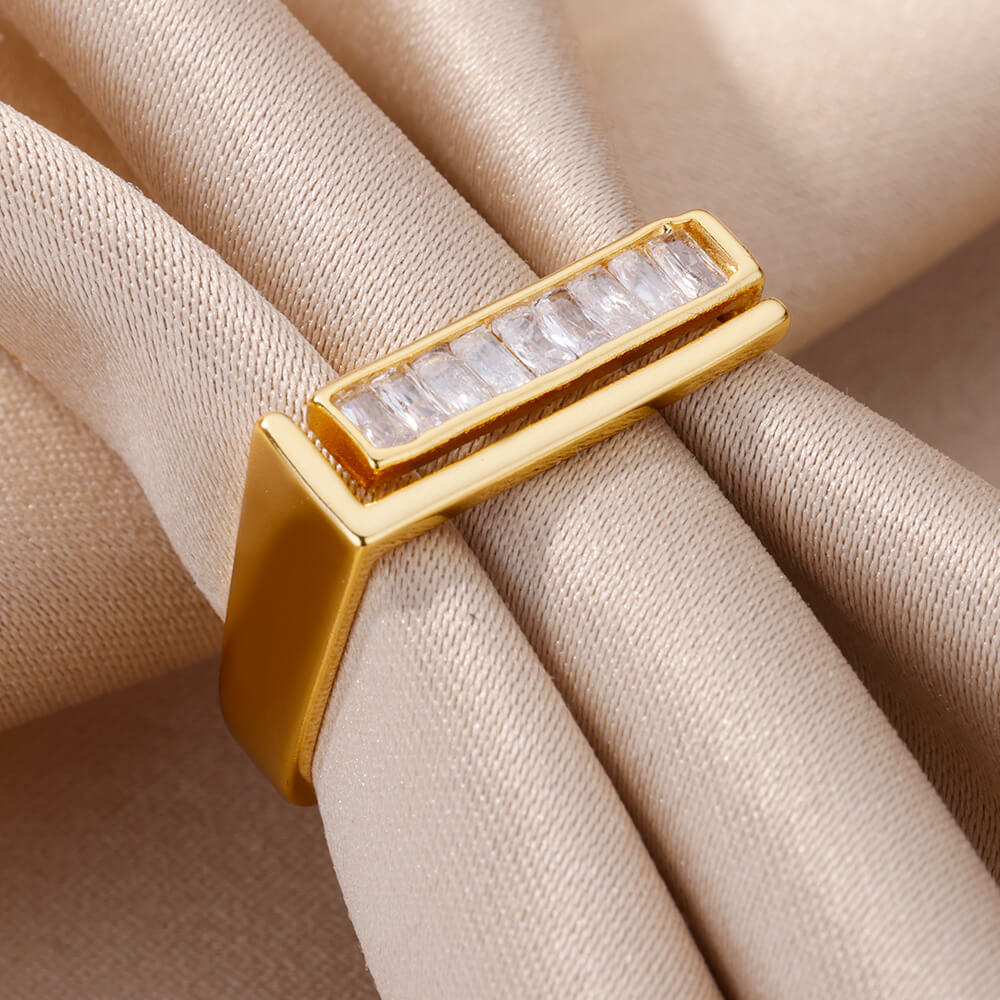 Zircon Square Ring