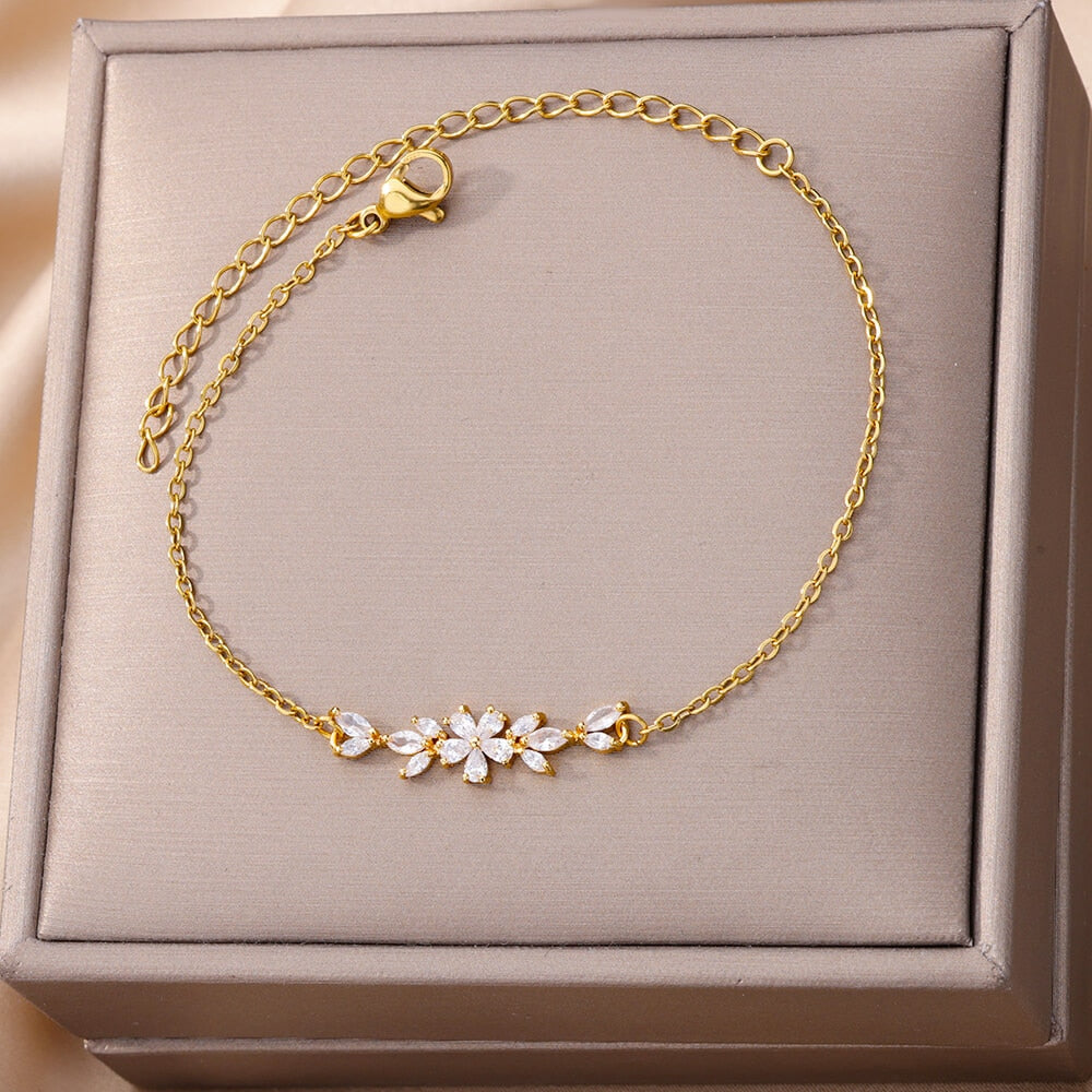 Zircon Flower Bracelet