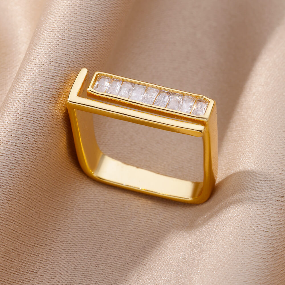 Zircon Square Ring