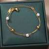 Pearl Double Chain Bracelet