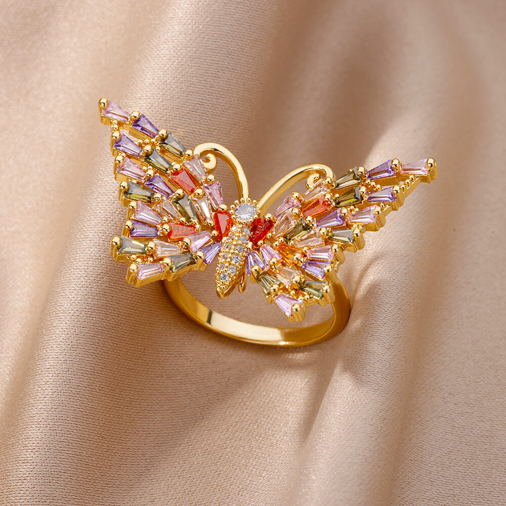 Zircon Butterfly Ring