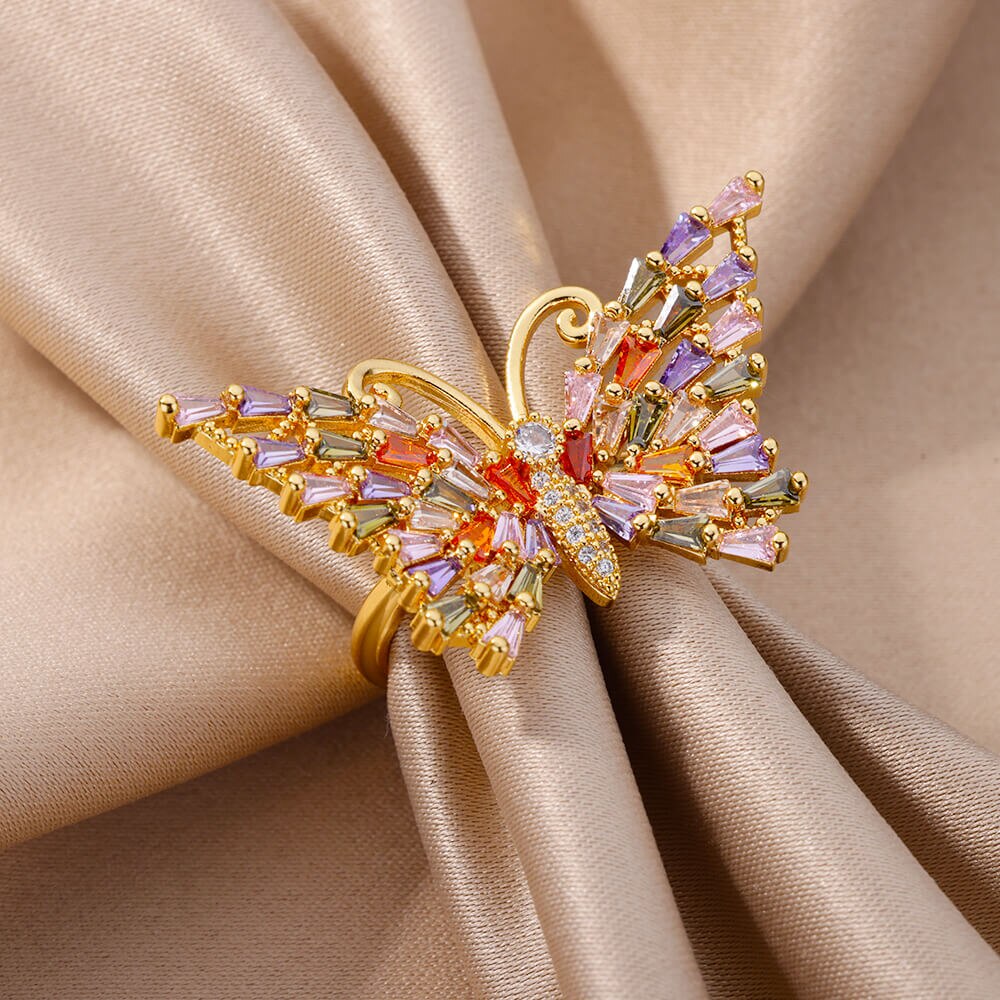 Zircon Butterfly Ring